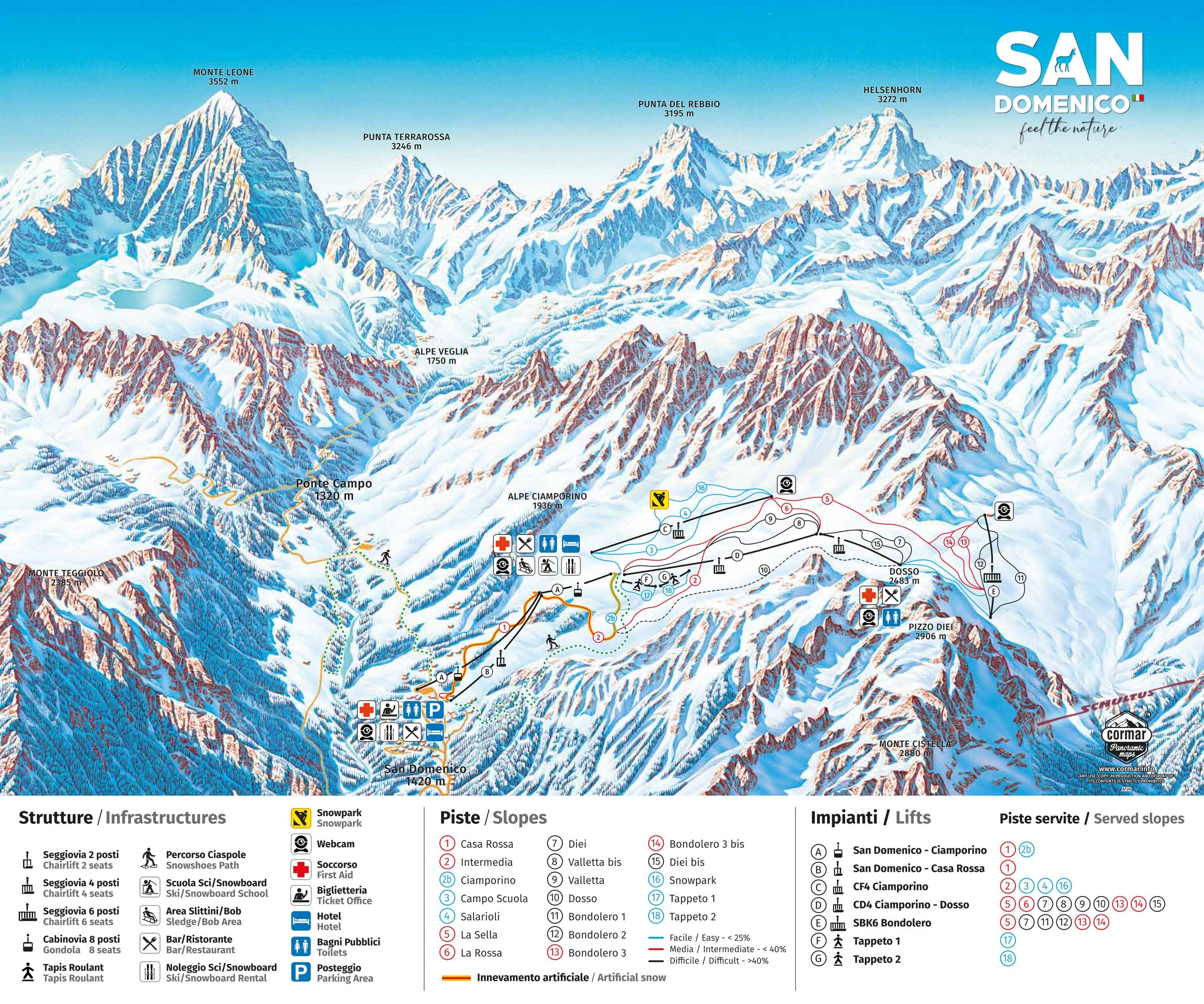 San Domenico – Alpe Ciamporino trail map
