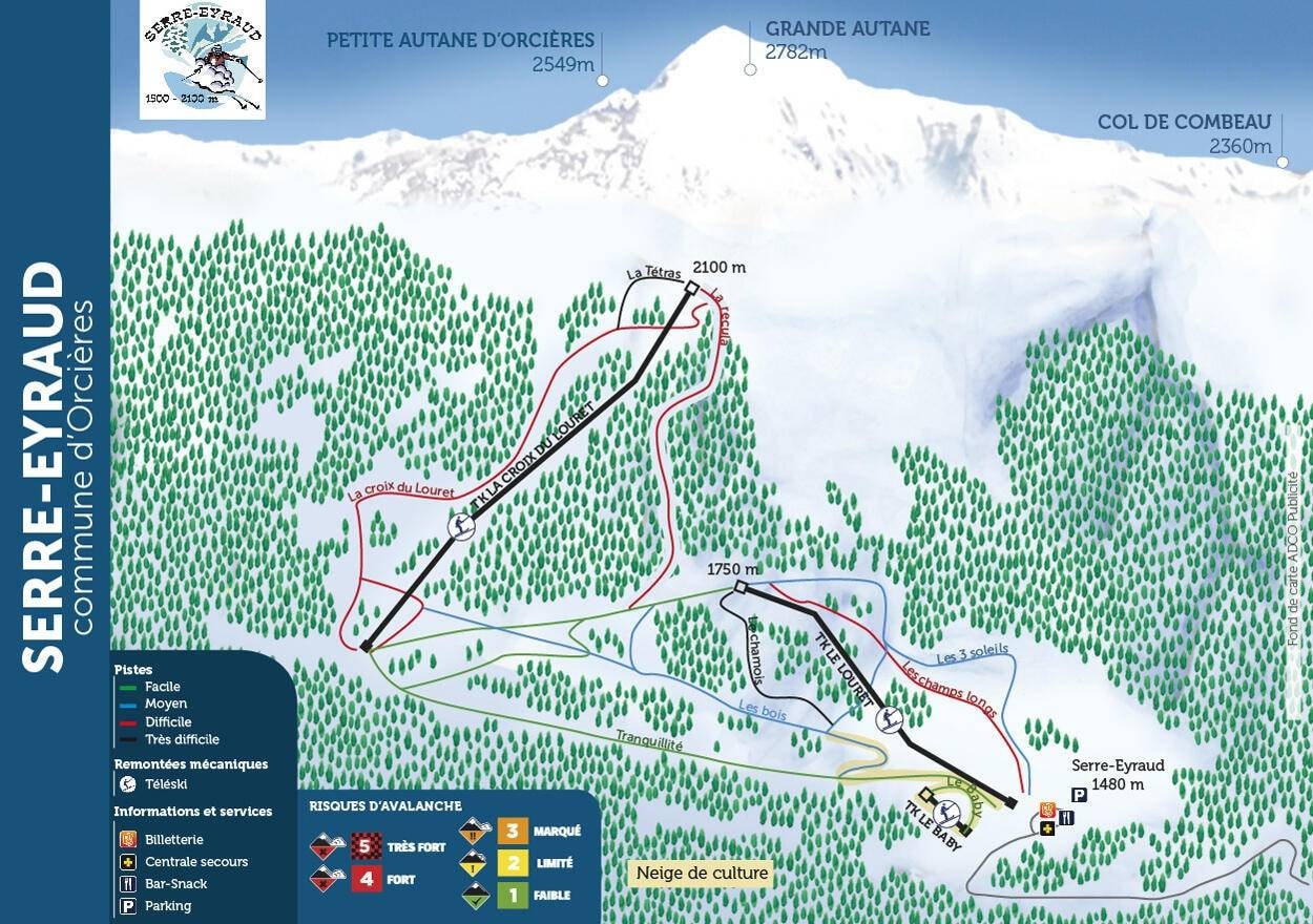 Serre-Eyraud (Orcières) trail map