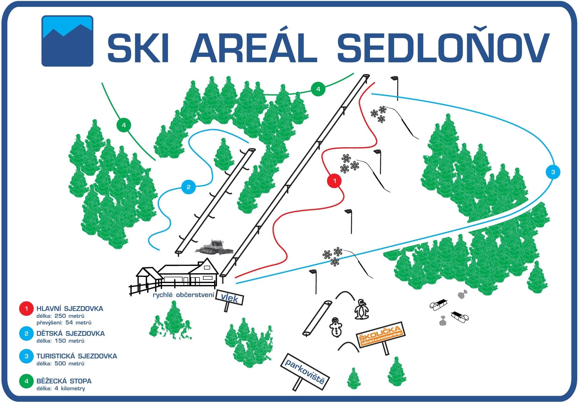 Sedloňov trail map