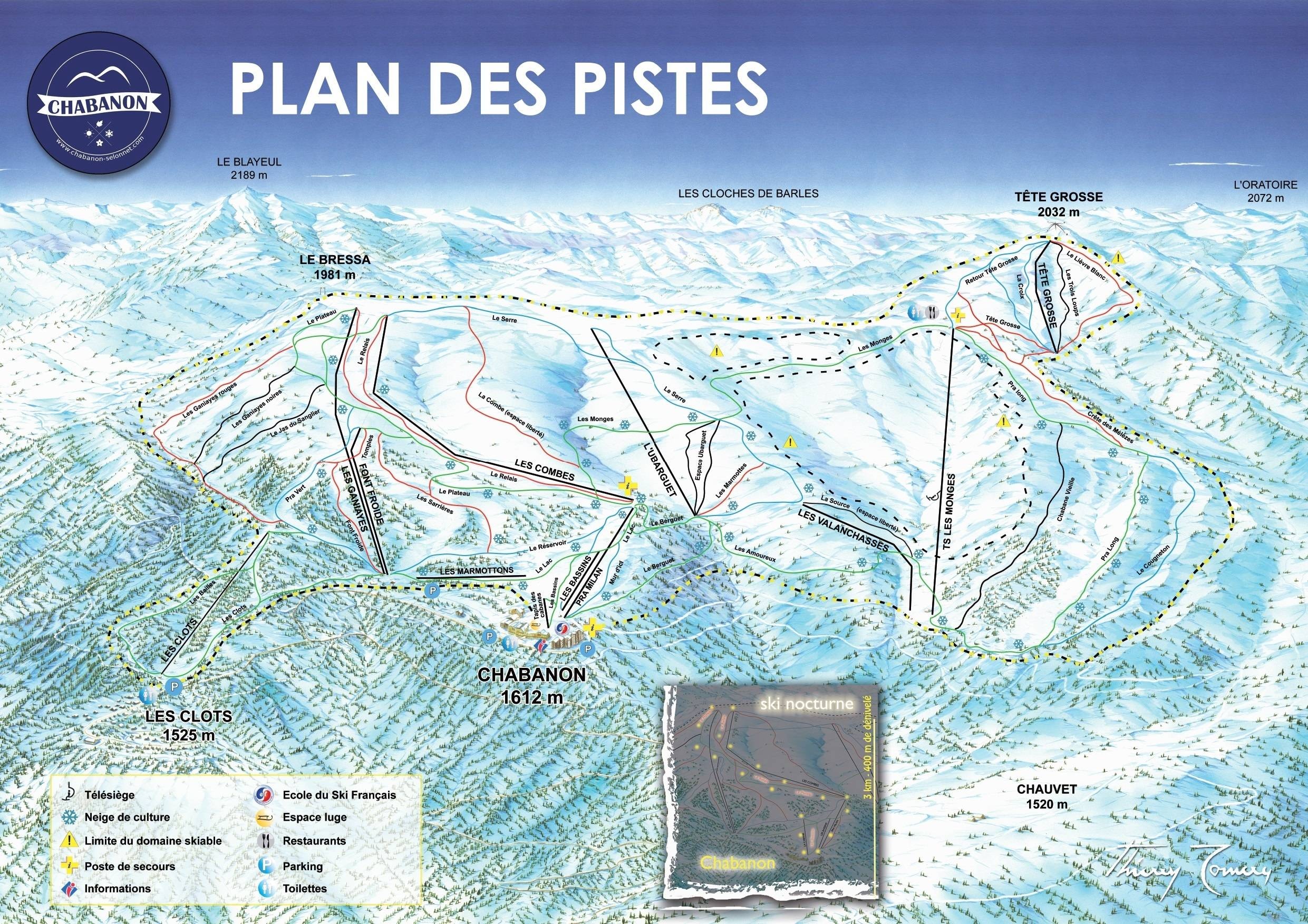 Chabanon trail map