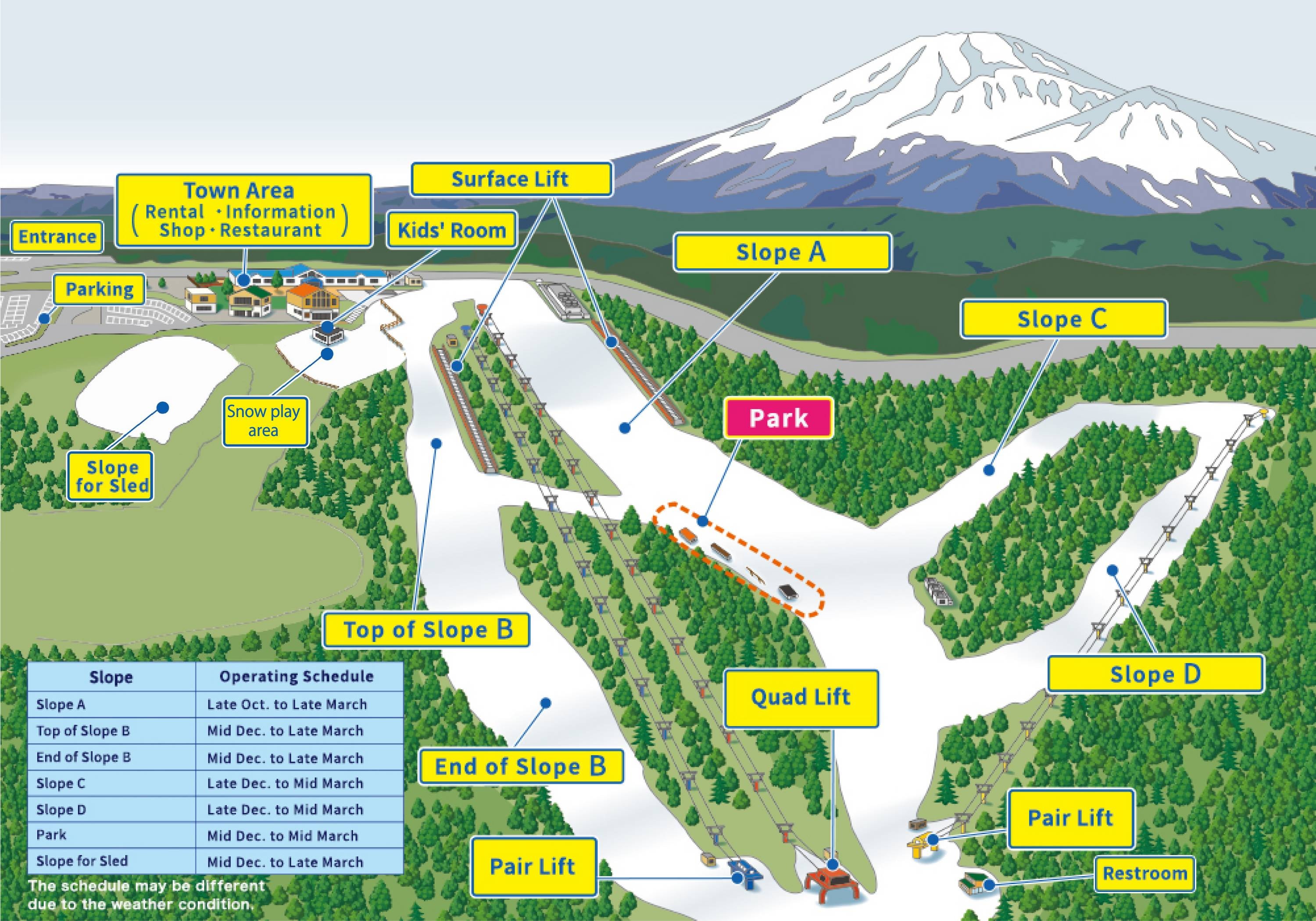 Yeti Resort trail map