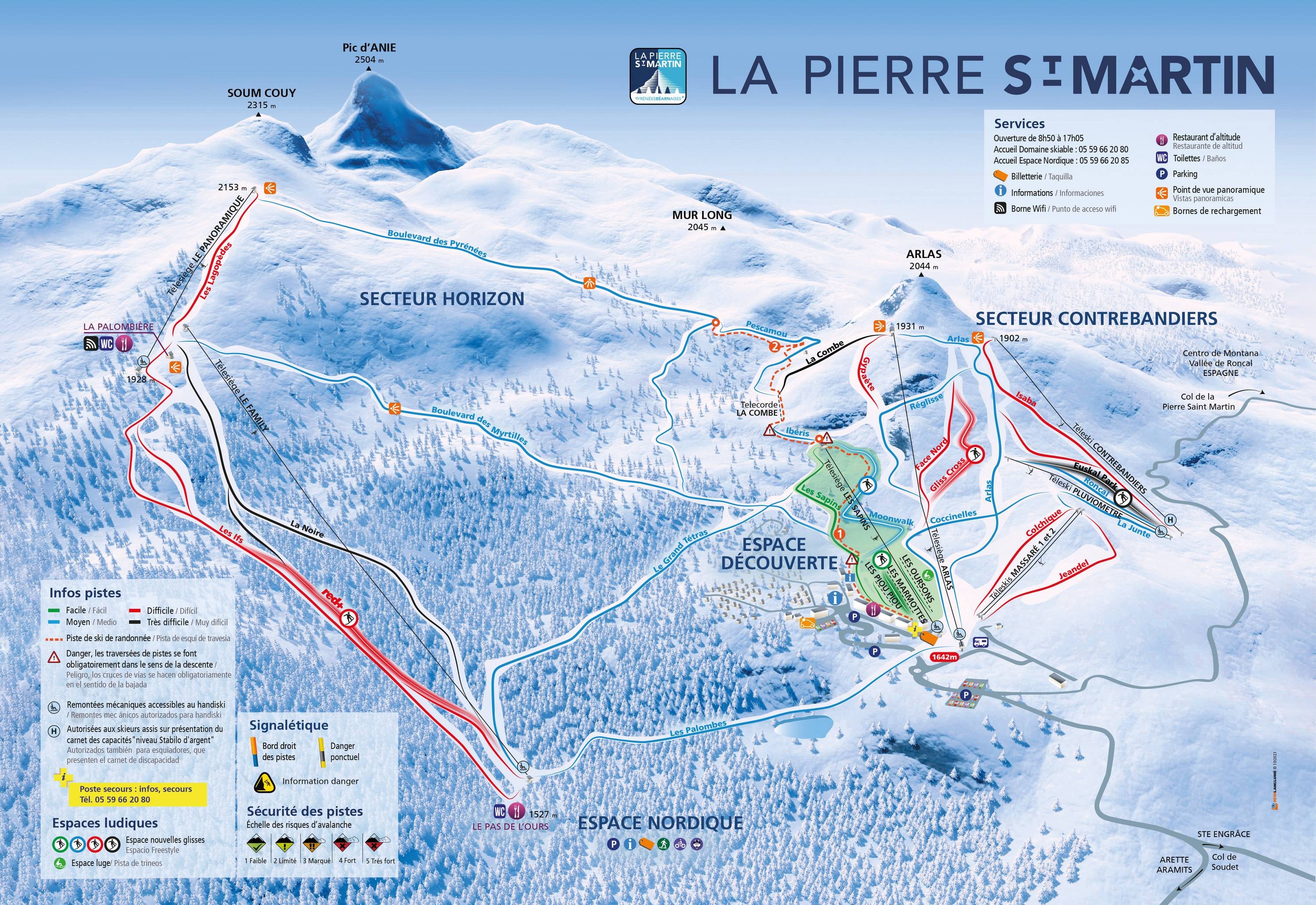 La Pierre Saint Martin trail map