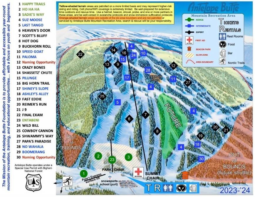 Antelope Butte trail map