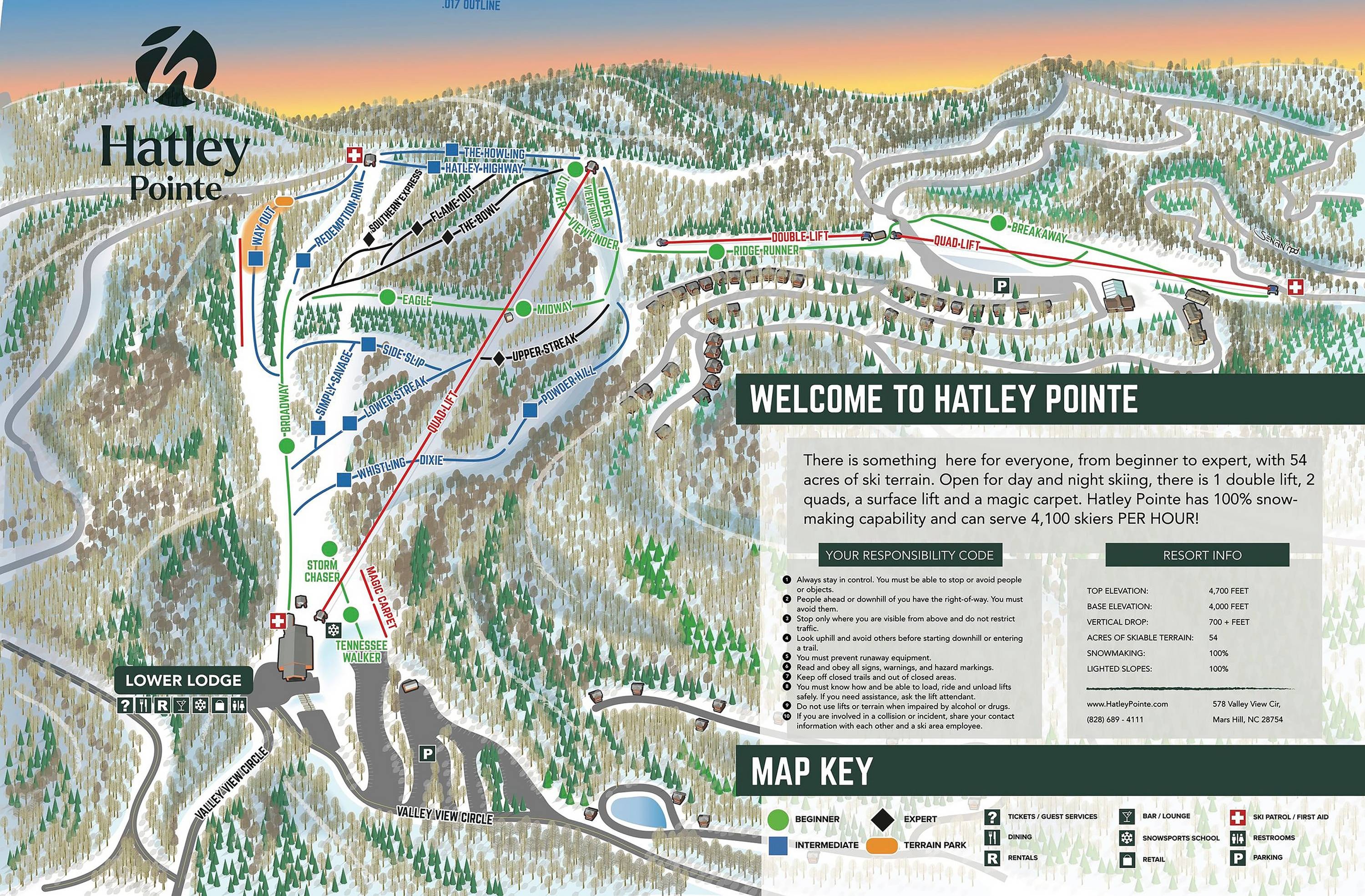 Hatley Pointe trail map