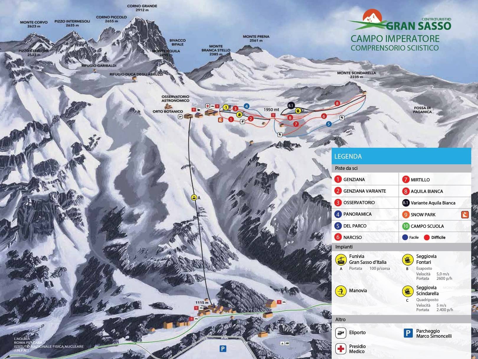 Gran Sasso – Campo Imperatore trail map