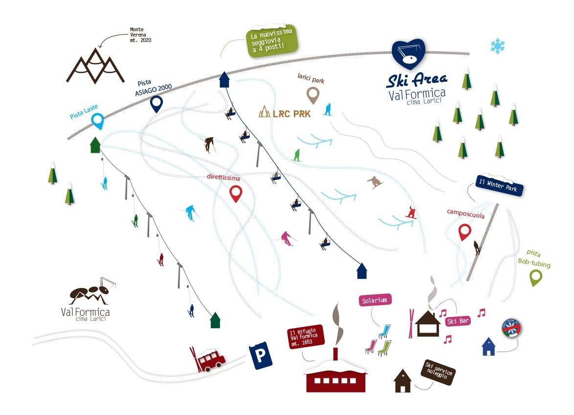 Val Formica – Cima Larici trail map
