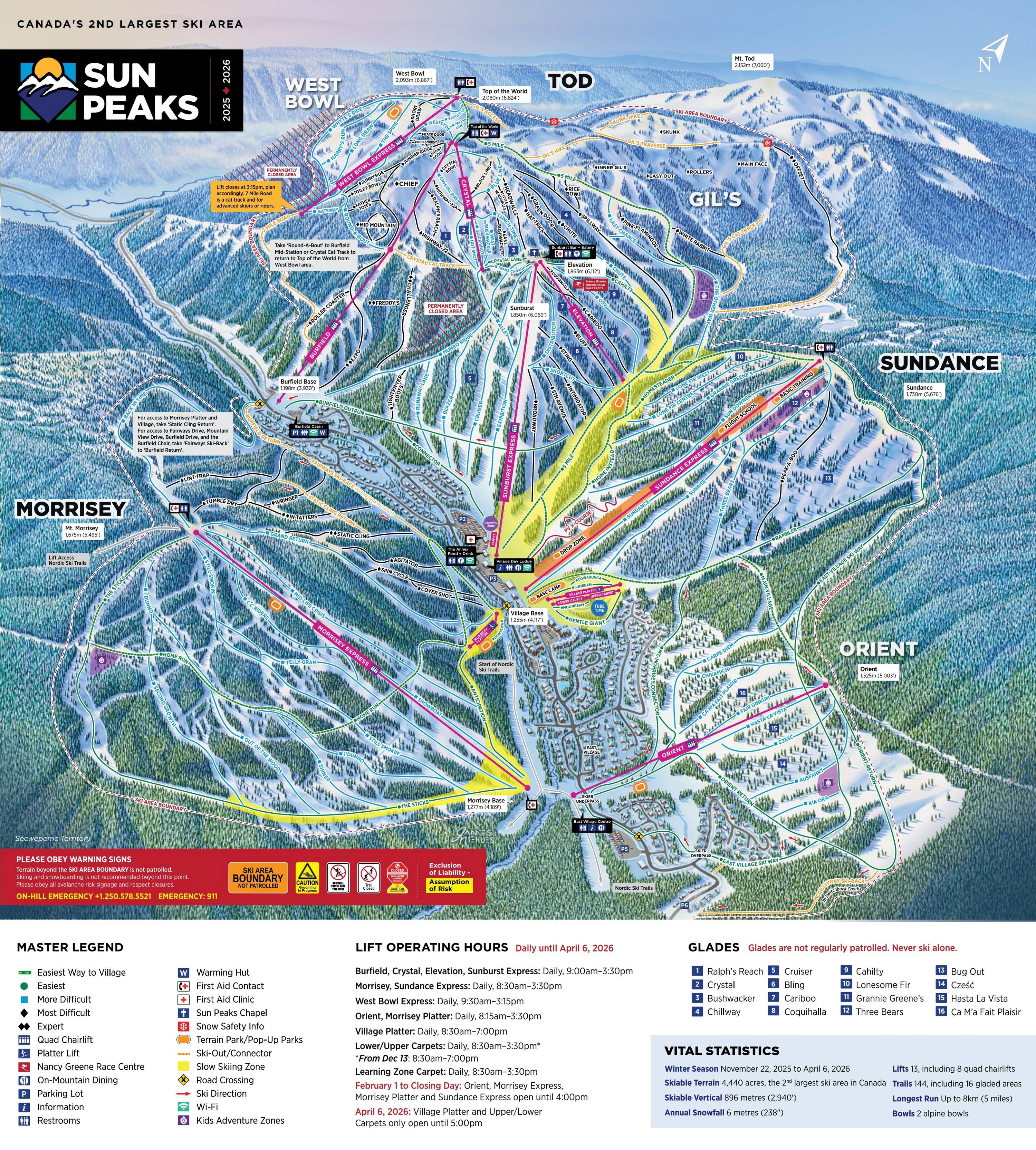 Sun Peaks trail map