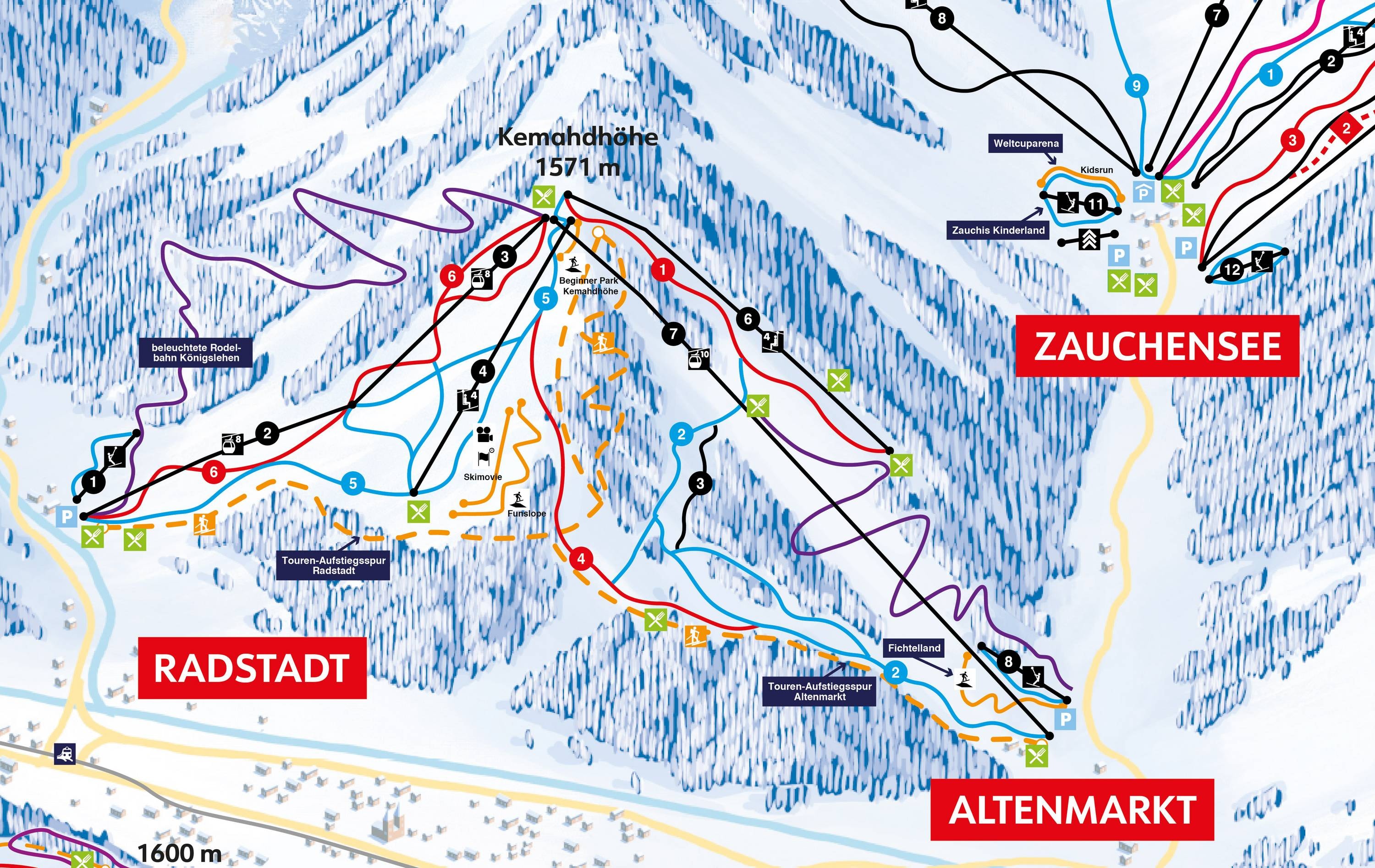 Radstadt/Altenmarkt trail map
