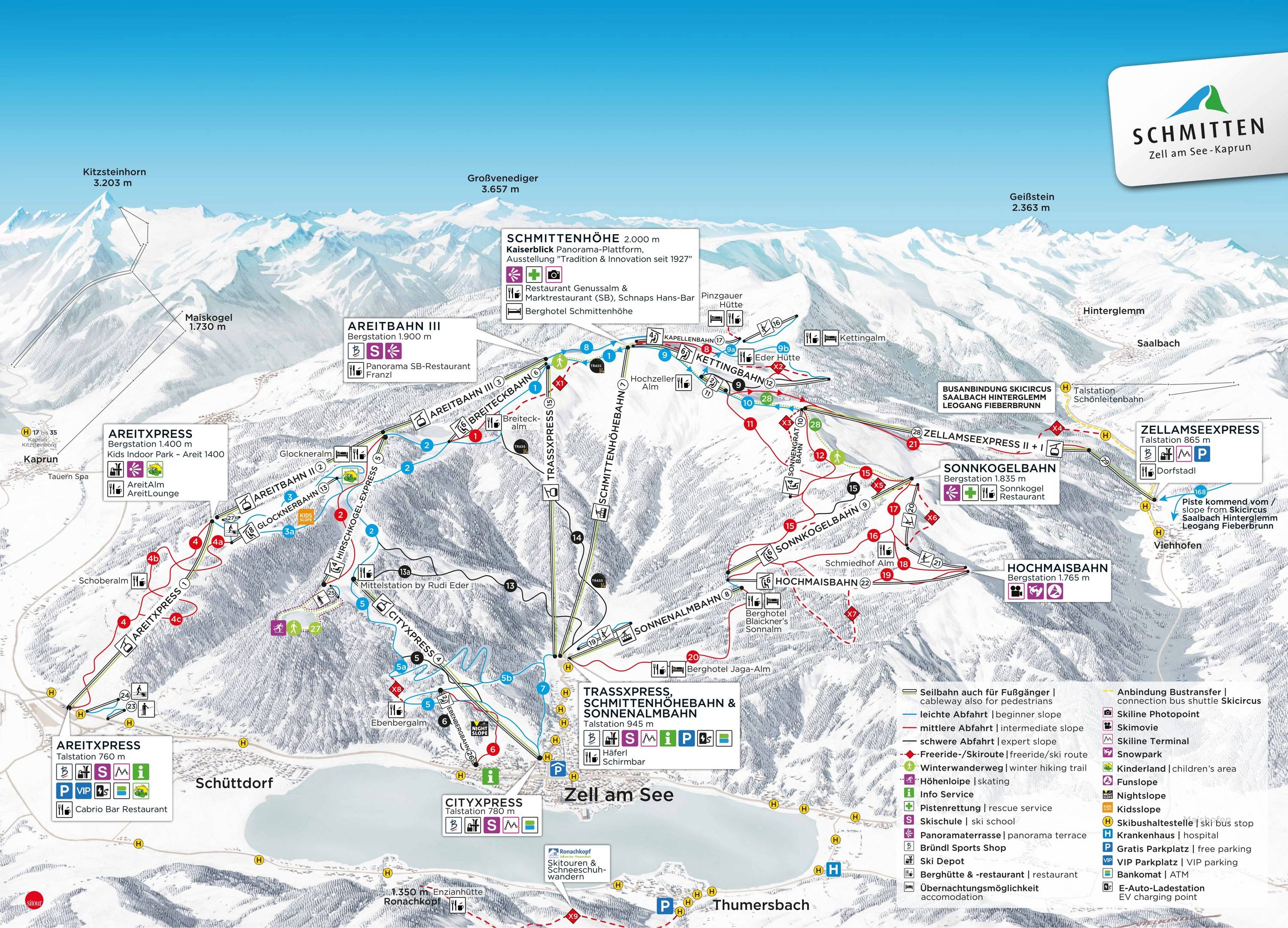 Schmittenhöhe – Zell am See trail map