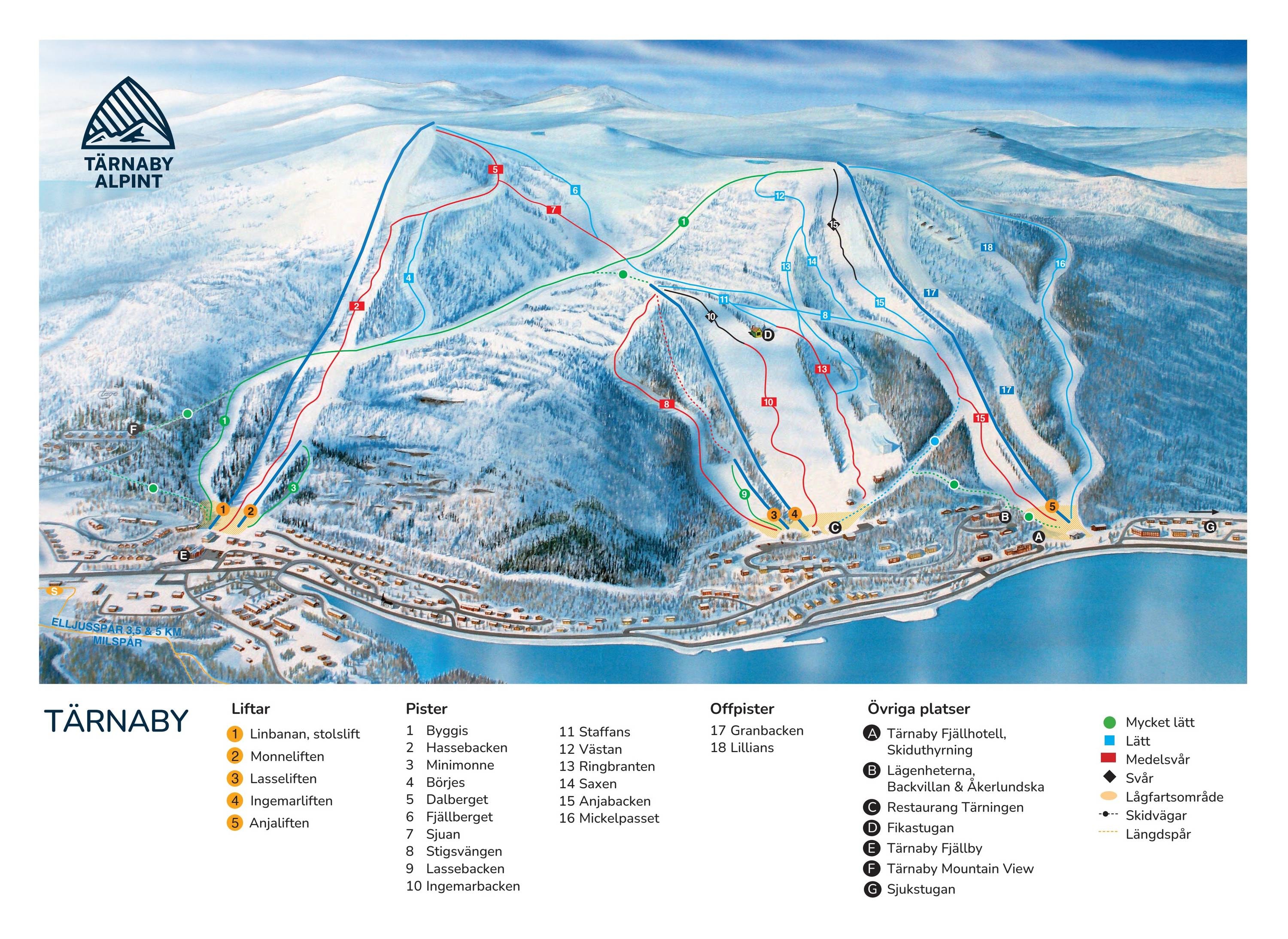 Tärnaby trail map
