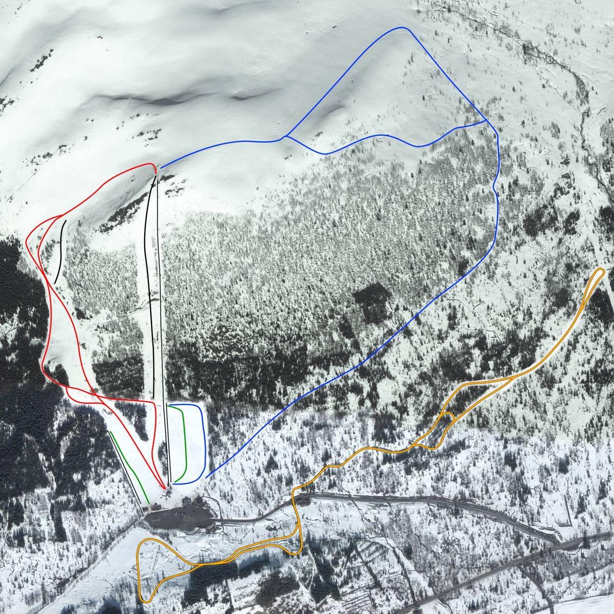 Volda Skisenter trail map