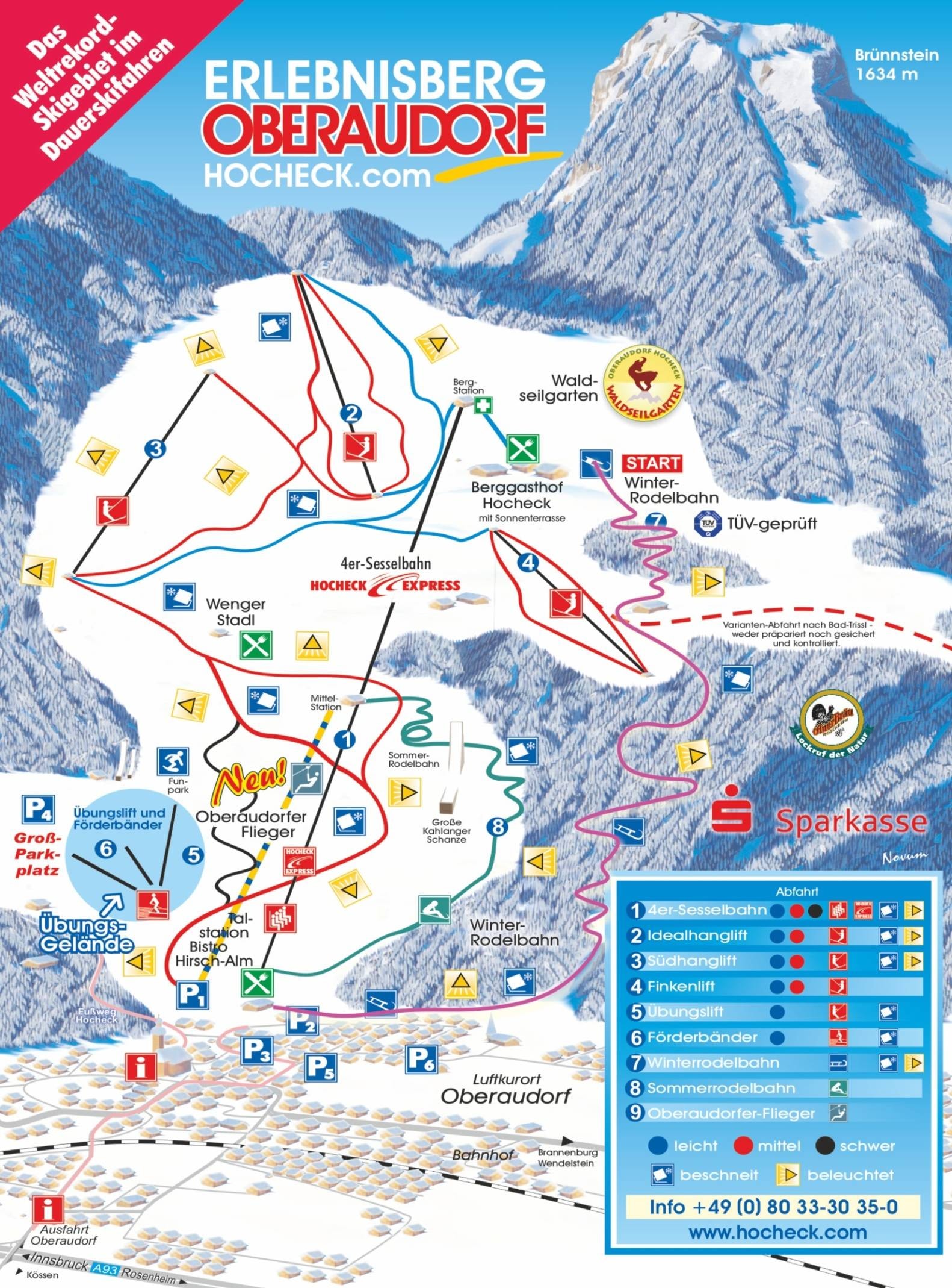 Oberaudorf – Hocheck trail map