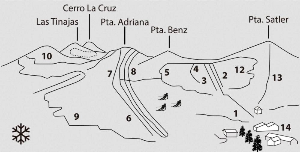 Lagunillas trail map