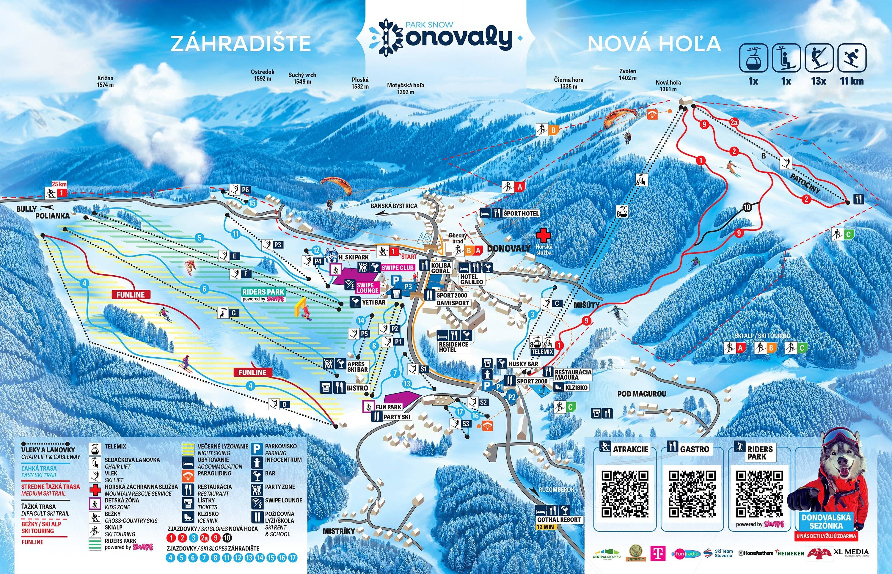 Donovaly (Park Snow) trail map