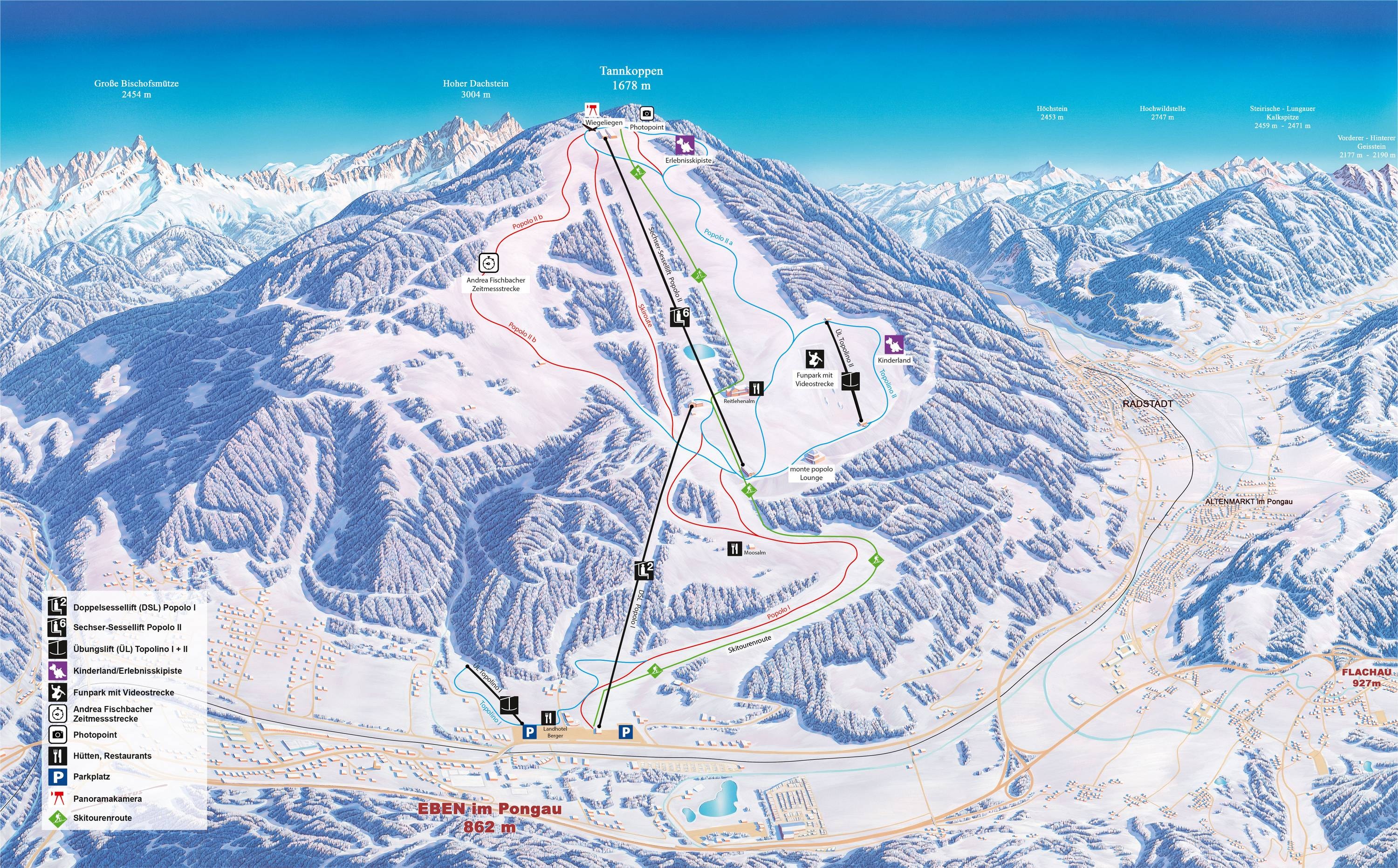 Monte Popolo – Eben im Pongau trail map