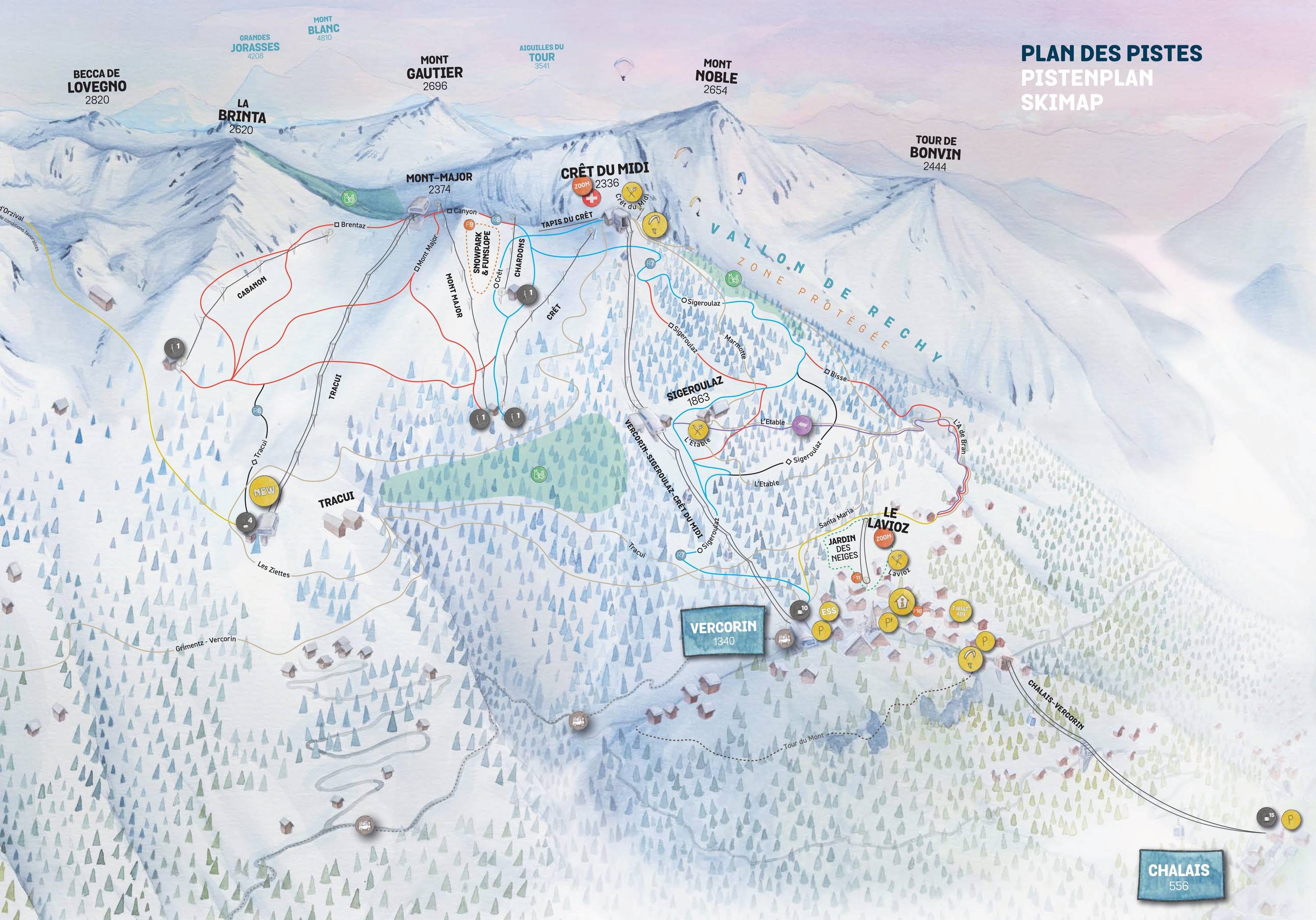 Vercorin trail map