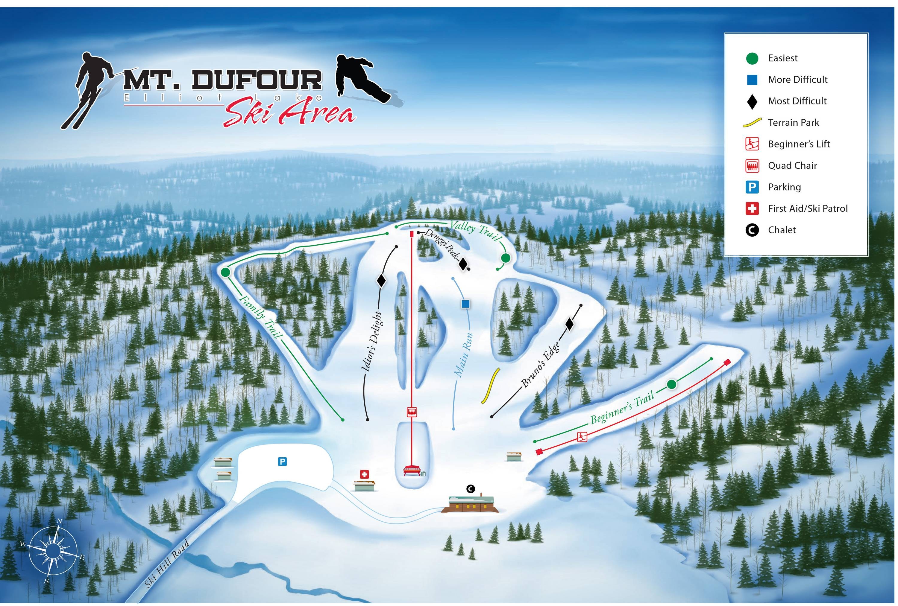 Mount Dufour trail map