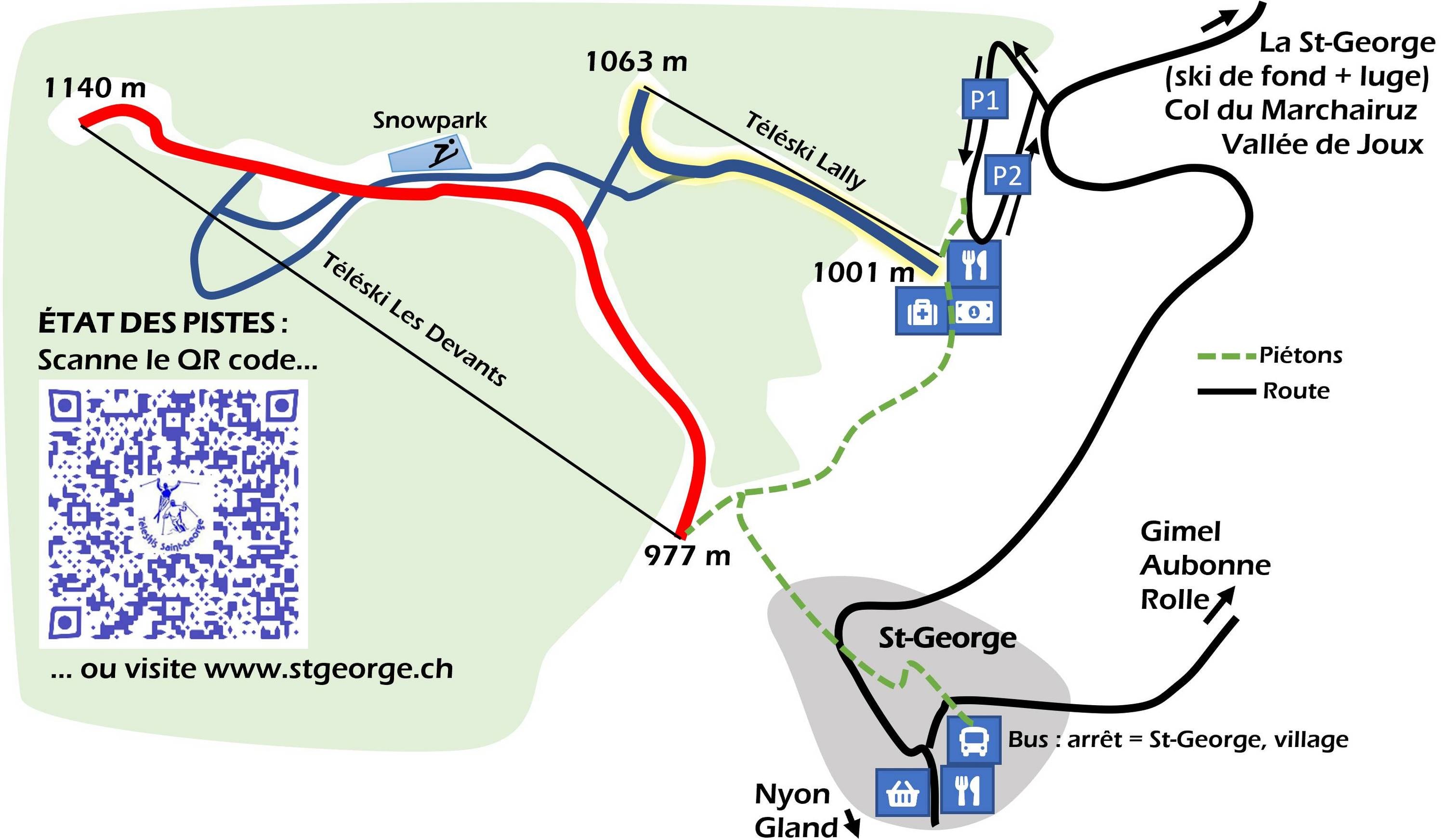 Saint-George trail map