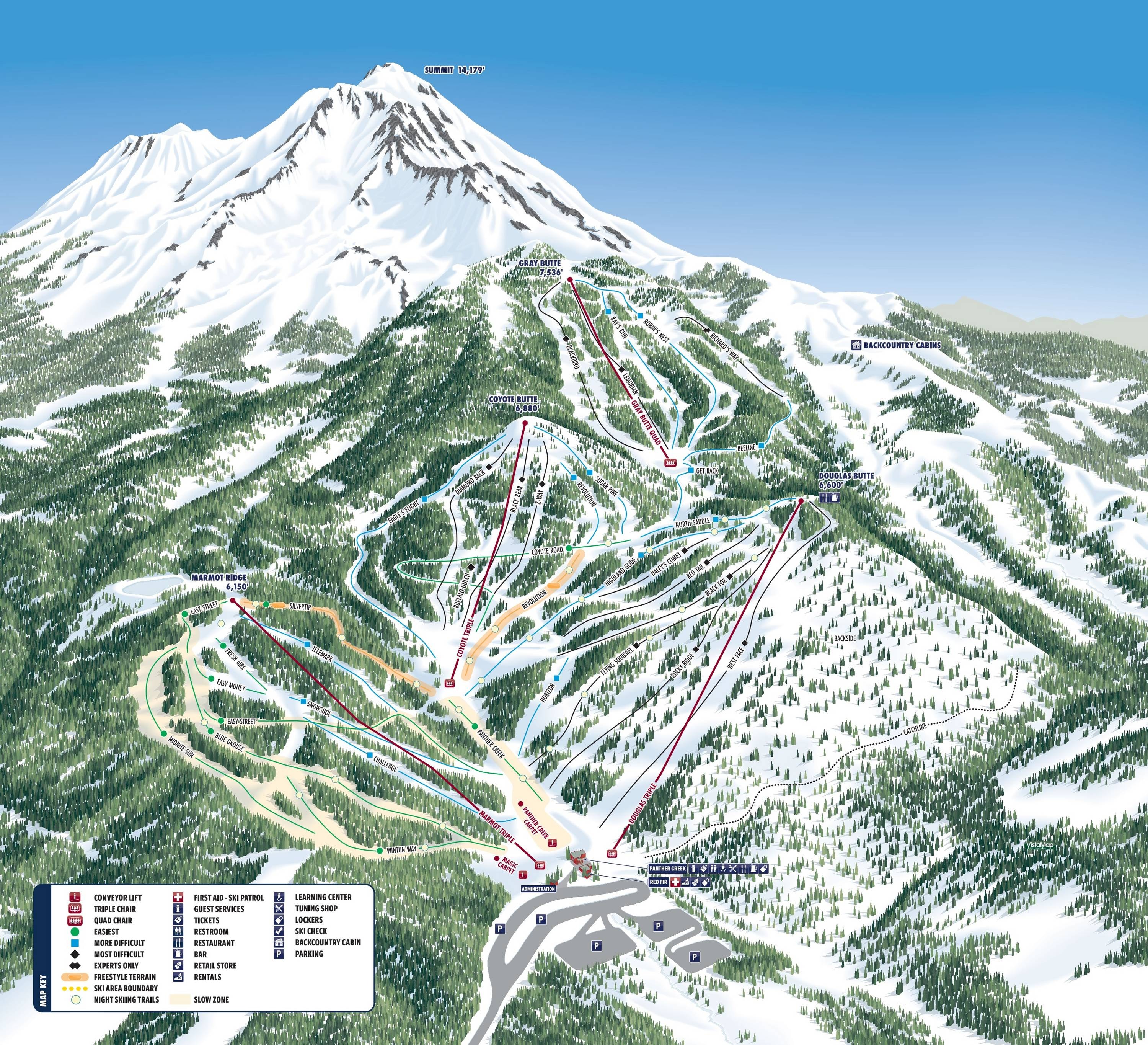 Mt. Shasta Ski Park trail map