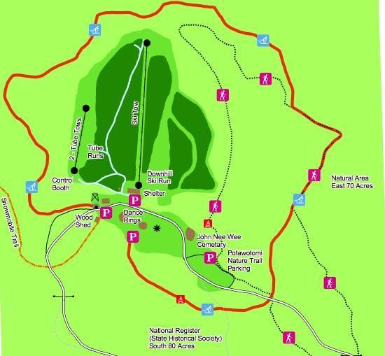 Powers Bluff trail map