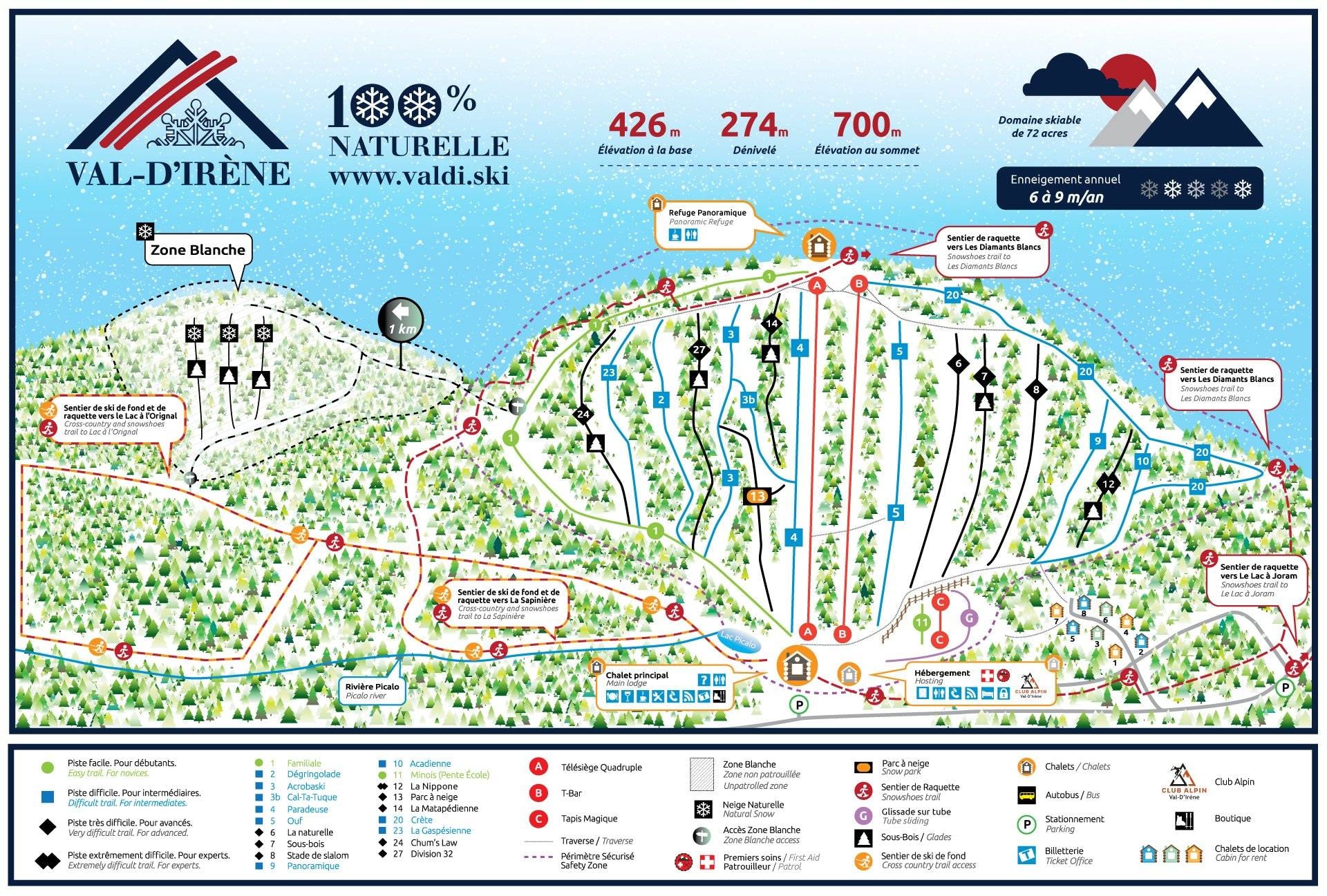 Val d'Irène trail map
