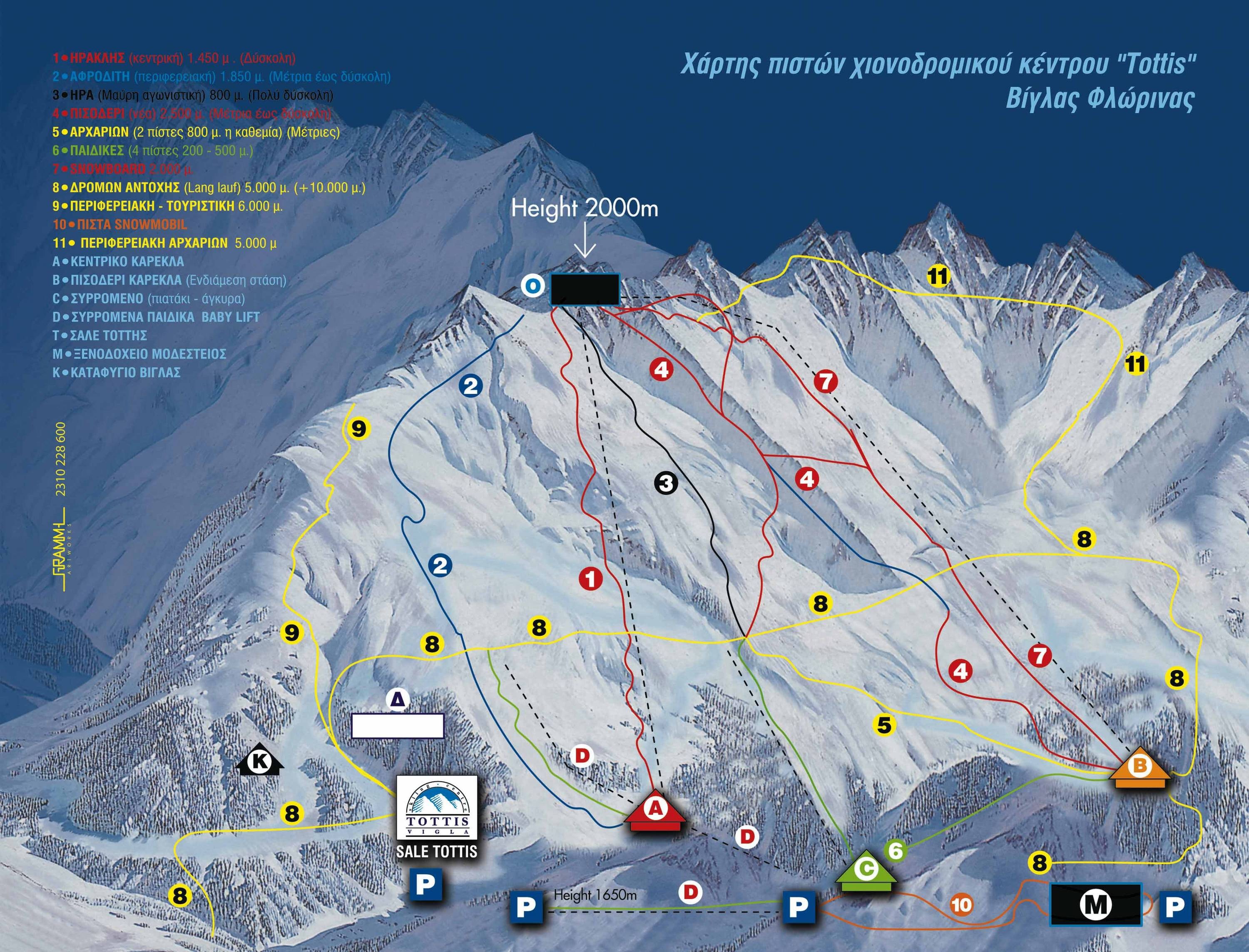 Vigla Pisoderi/Verno – Florina trail map