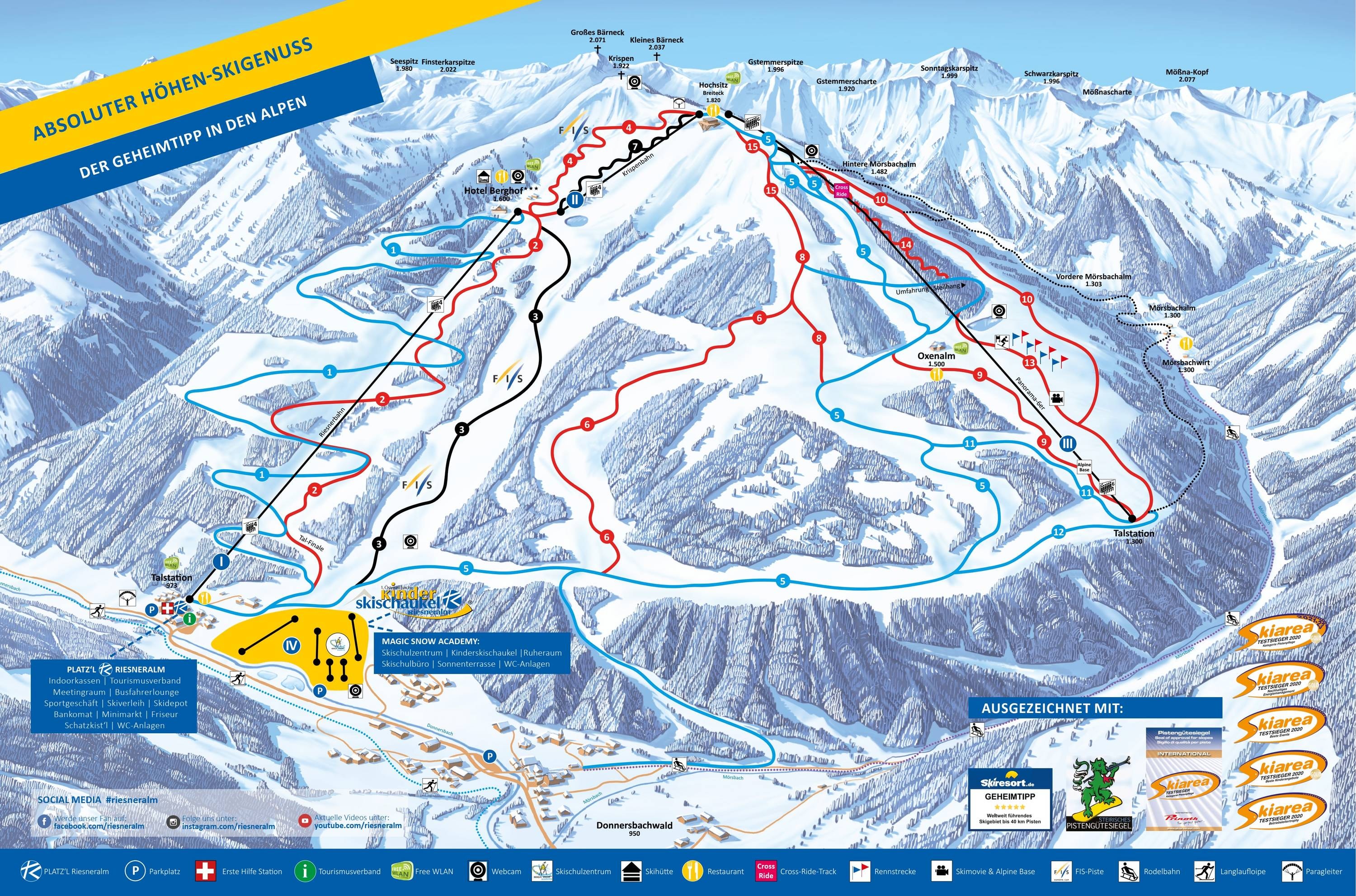 Riesneralm – Donnersbachwald trail map