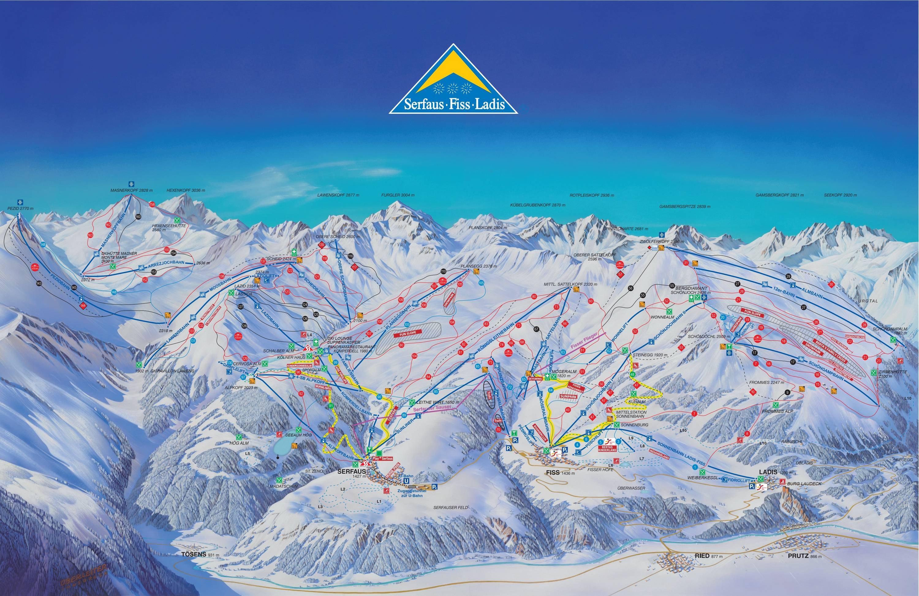 Serfaus-Fiss-Ladis trail map