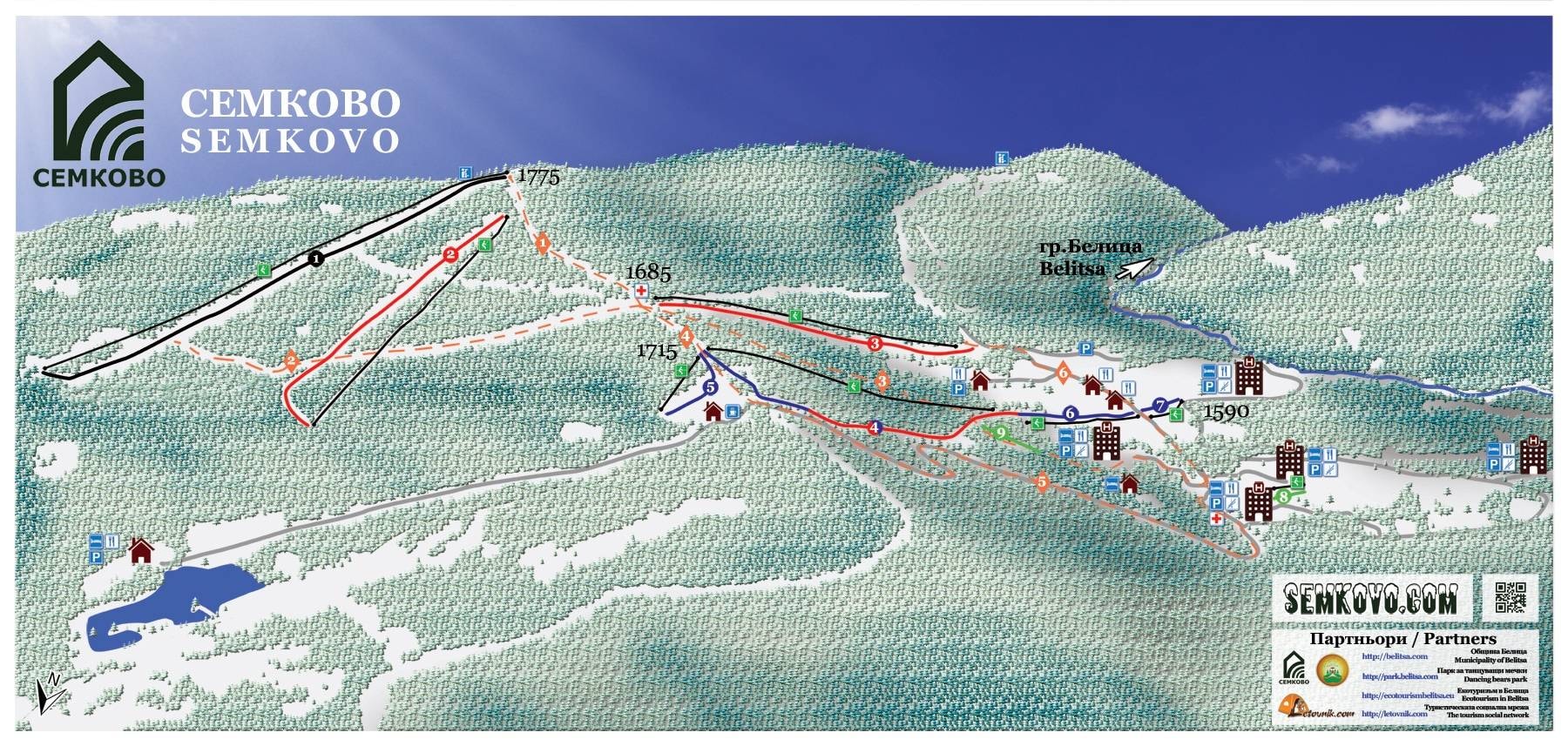 Semkovo trail map